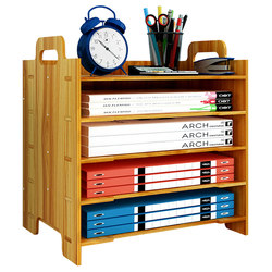Nordic large tables of simple bookshelf office information finishing supplies can be superimposed to the landing shelf desktop folder to collect box, modern minimalist student dormitory must organize artifacts