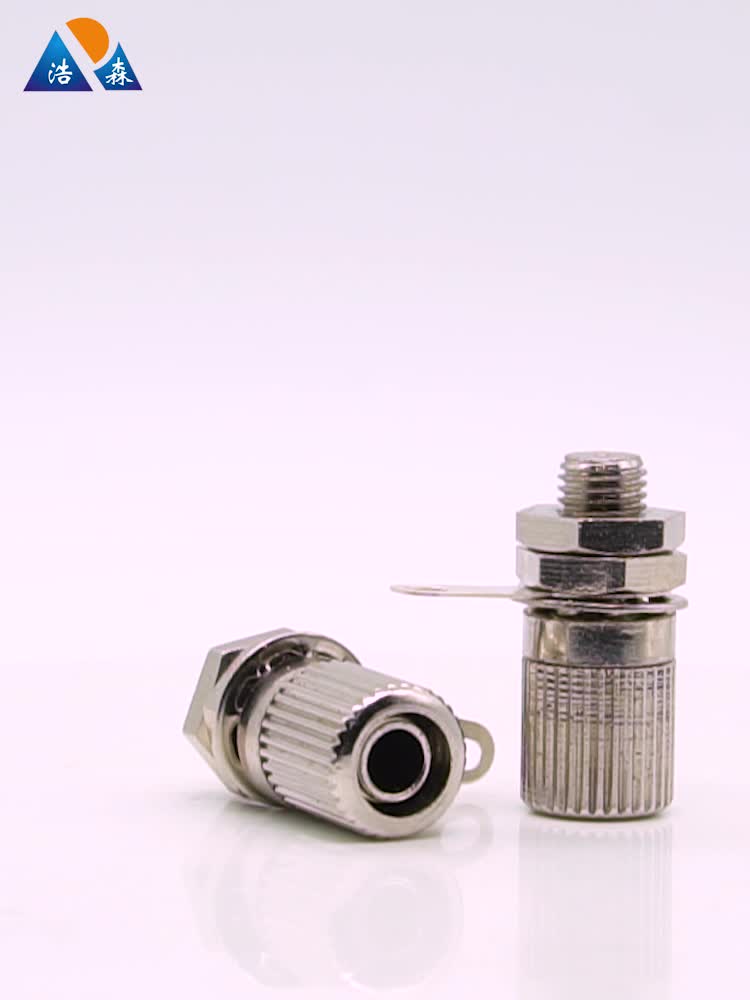 All copper grounding column Speaker terminal Pure copper terminal amplifier output power test column Metal banana socket 4M