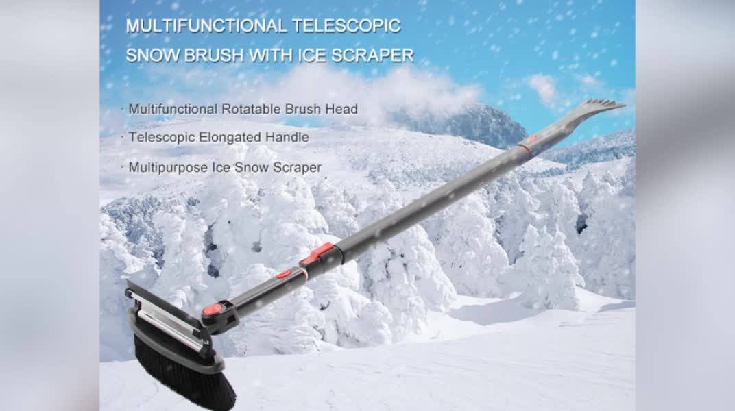 51 Inch Detachable Car Snow Broom Heavy Duty Snow Remover Silicon Water