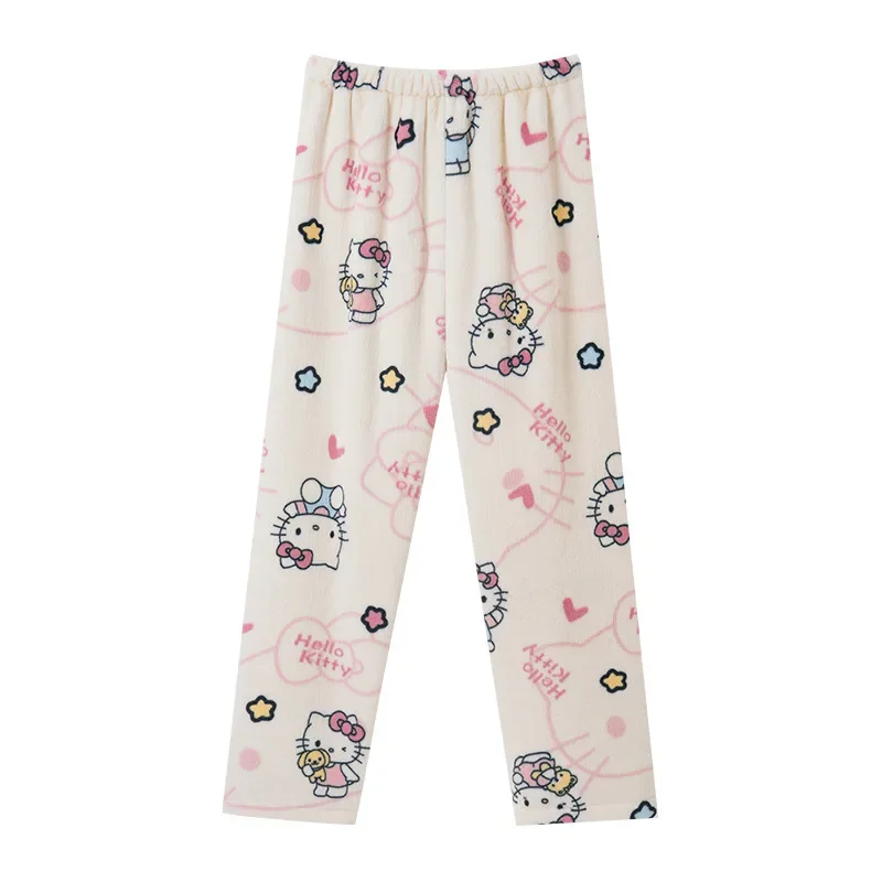 2025 Autumn and Winter New Arrival Pajama Pants Women's Pants Velvet Home Pants Coral Velvet Loose Simple Outer Wearing Pants
