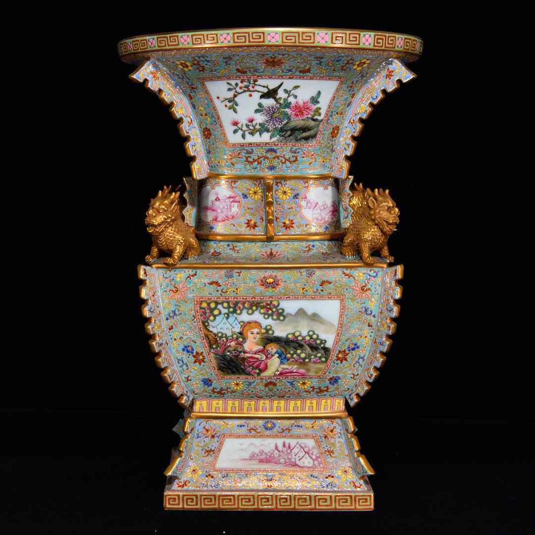 大明宣德年制銅器雙鳳耳香爐古玩雜項古董舊貨收藏品老物件