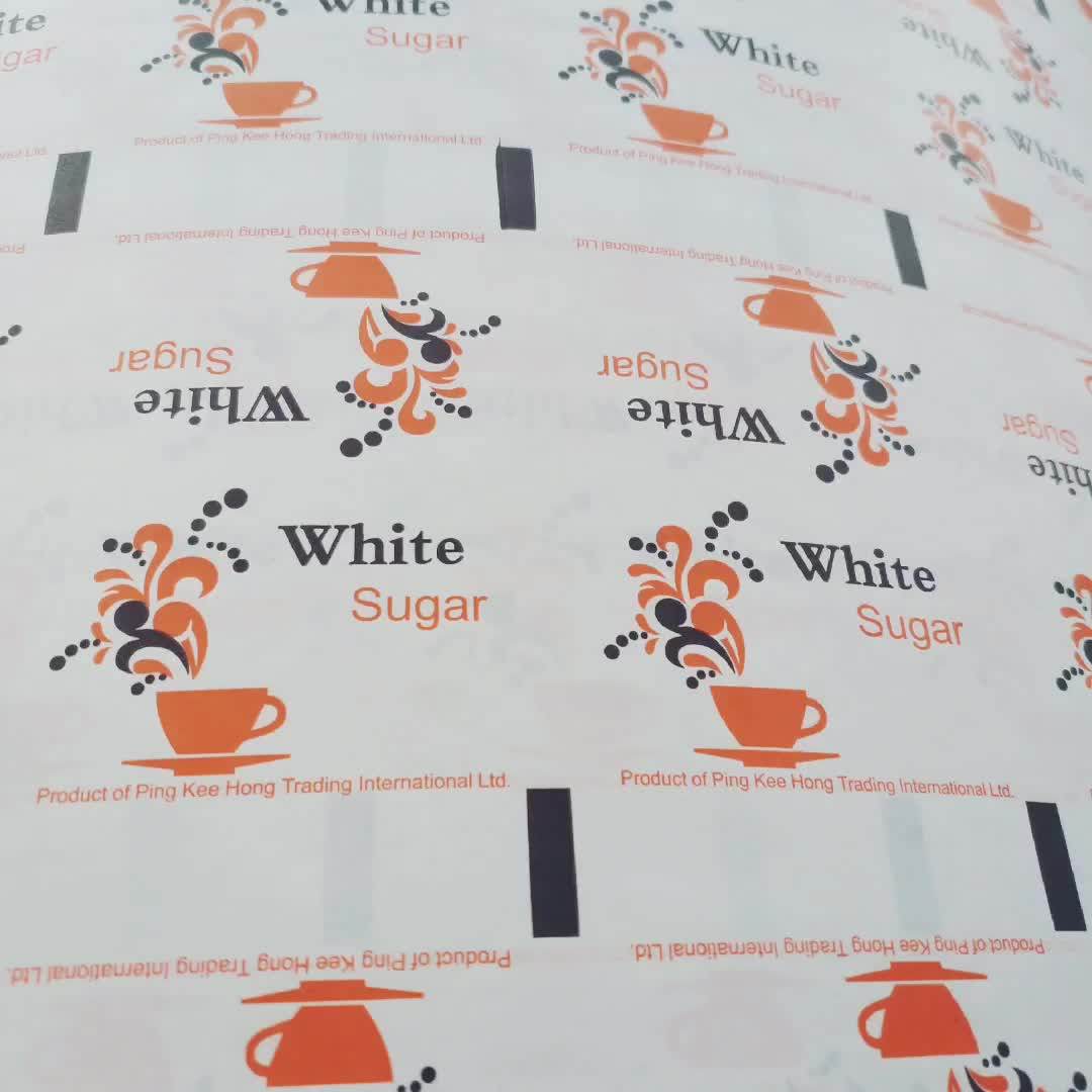 Food Grade Printed Sugar Sweetener Sachet Package Paper Rolls Sugar