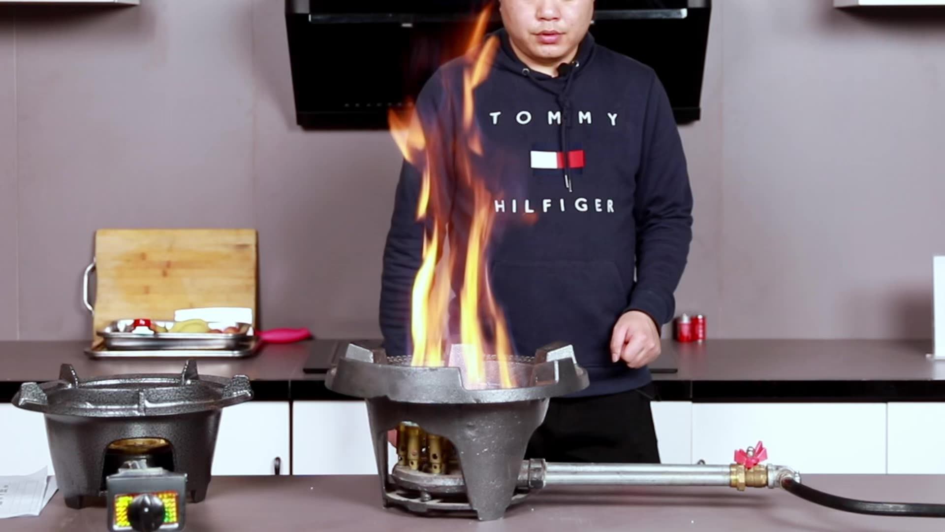 Commercial High Pressure Burner Stove Cast Iron Brass Nozzle 18 Burner