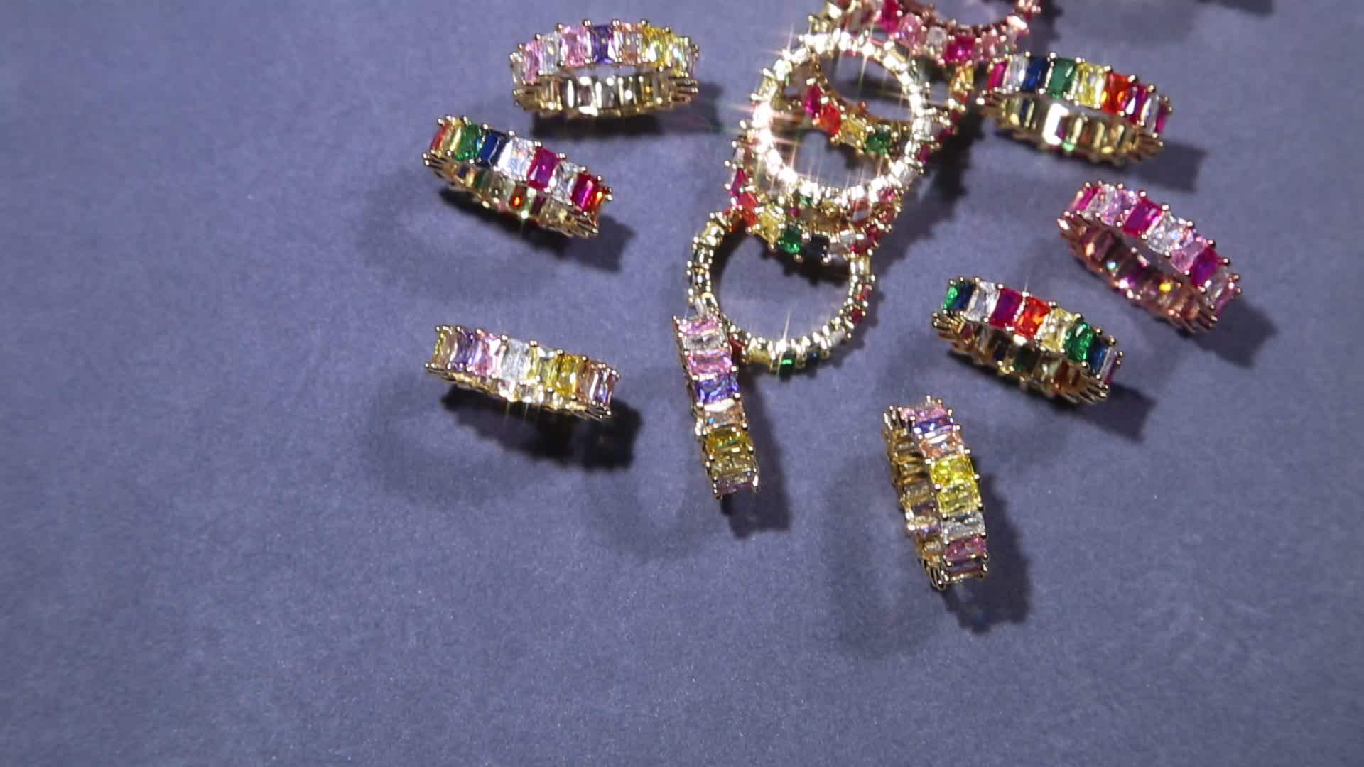 Anello Eterné Arcobaleno - Etv Rainbow 34 pietre - Eternè Gioielli
