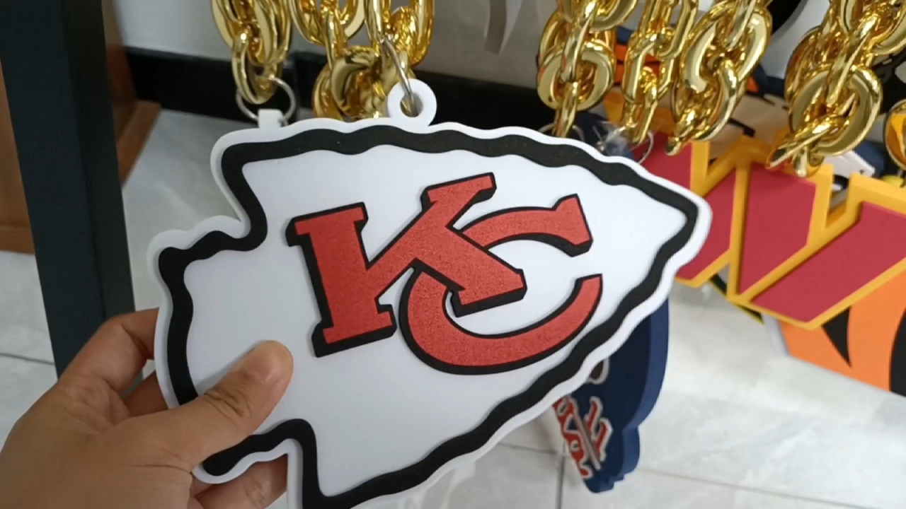 Customize 3d Eva Foam Fans Necklace Teams Logo Chain Large Size