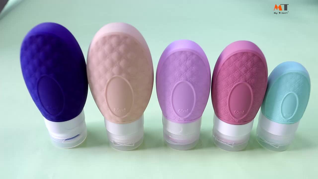 Silicon Shampoo Bottle Food Grade Travel Bottle Silicone Set Empty Mini