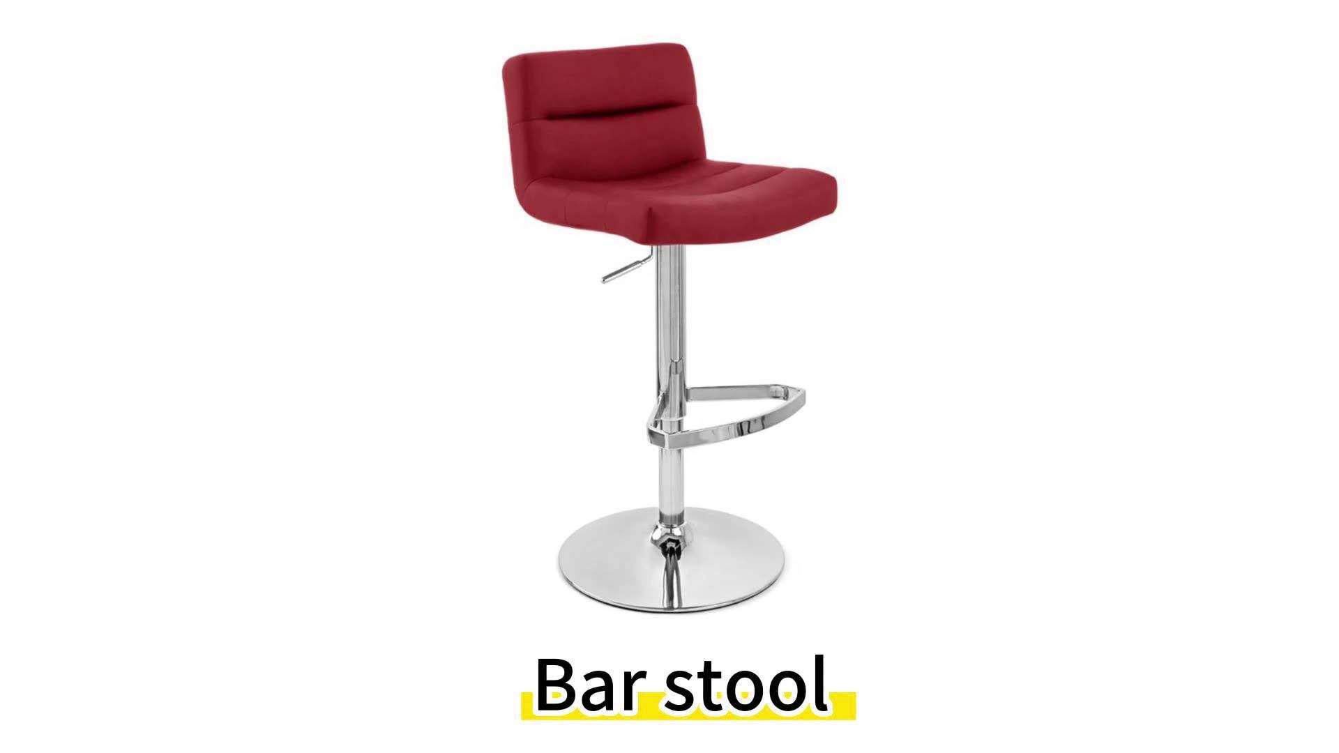 Wholesale Bar Furniture Popular Modern Metal Pu Leather Swivel
