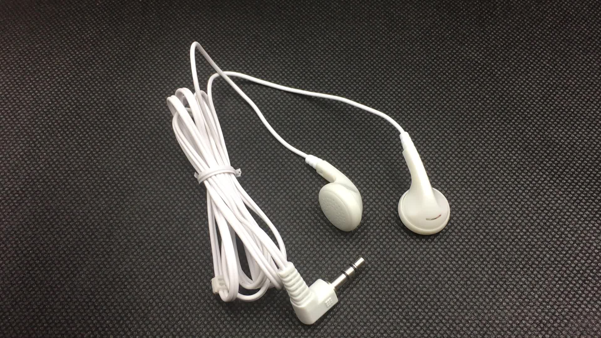 Cheap Earbuds On Ears With Foam Earpads Disposable Headphones 1000 A