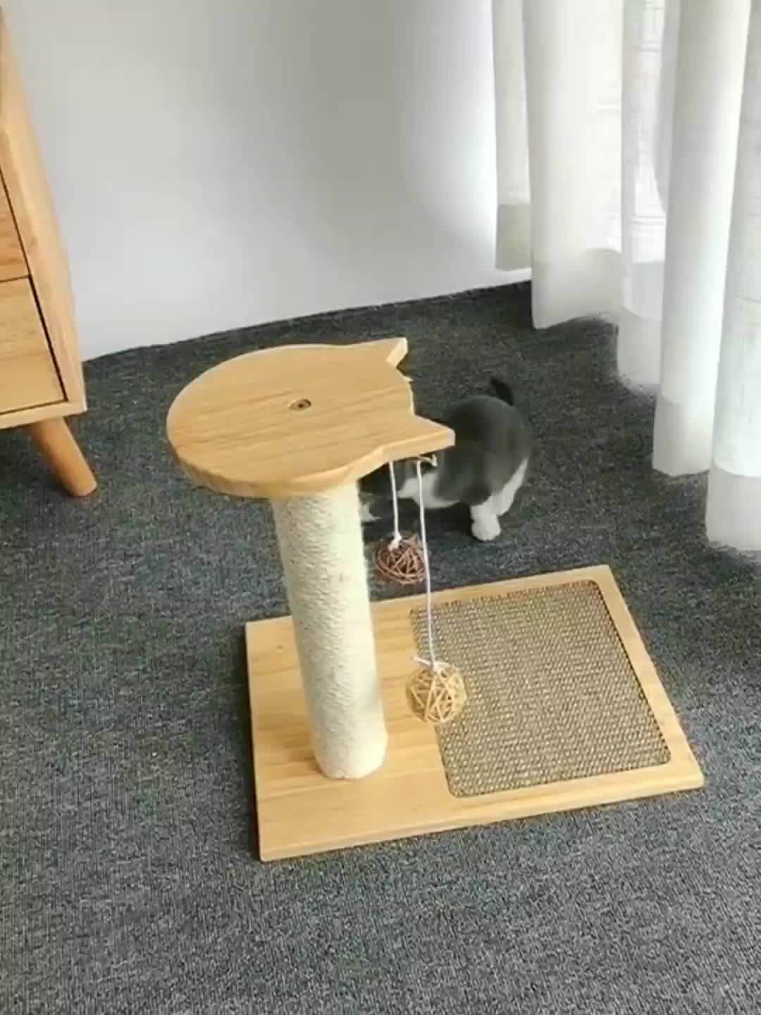 Cat Jumping Toy Sisal Scratching Climbing Tower Cat Scratcher Toys Cat