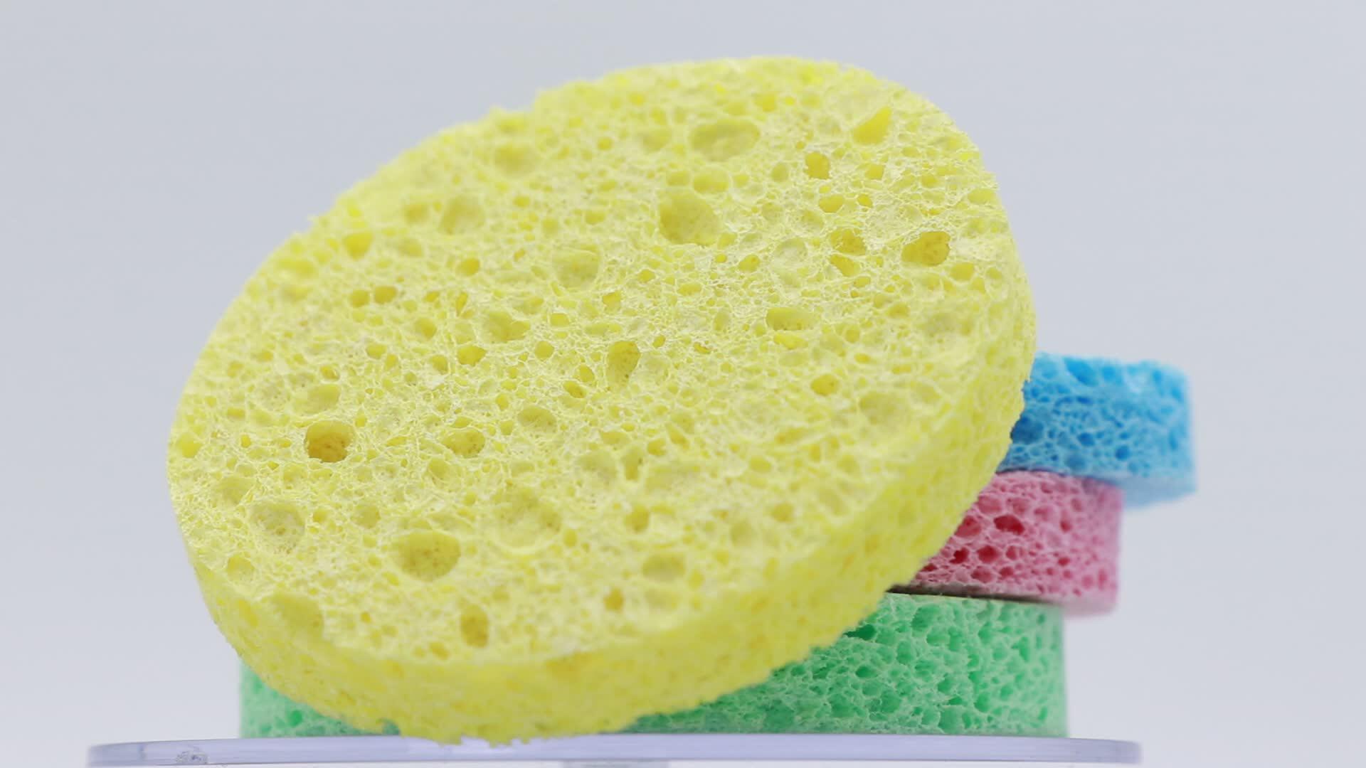 Round Cellulose Sponge For Exfoliating Pad Buy Round Cellulose Sponge