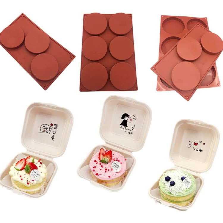 3 Cavity Silicone Cake Pie Custard Tart Resin Mold Bakeware Moulds .vYL New