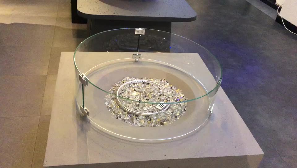 Firepit Fire Pit Windproof Glass Flame Glass Wind Shield Guard