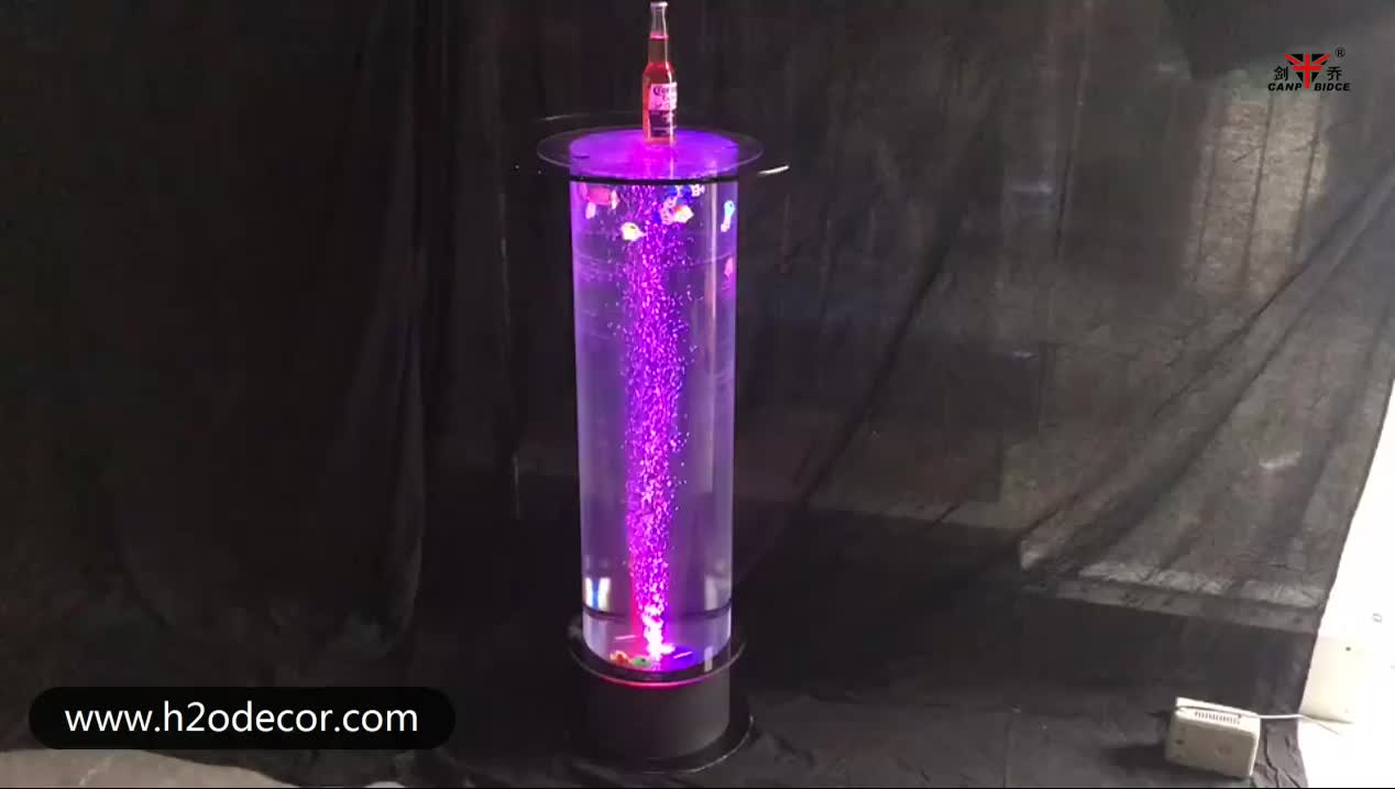 Home Decorating Ideas Small Fountain Water Bubble Led Light Columns