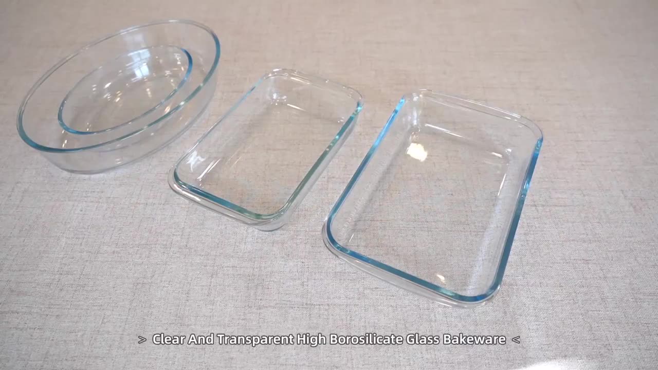 Ikoo Glass Borosil Ovenware Glass Baking Pan With Lids Oven Safe