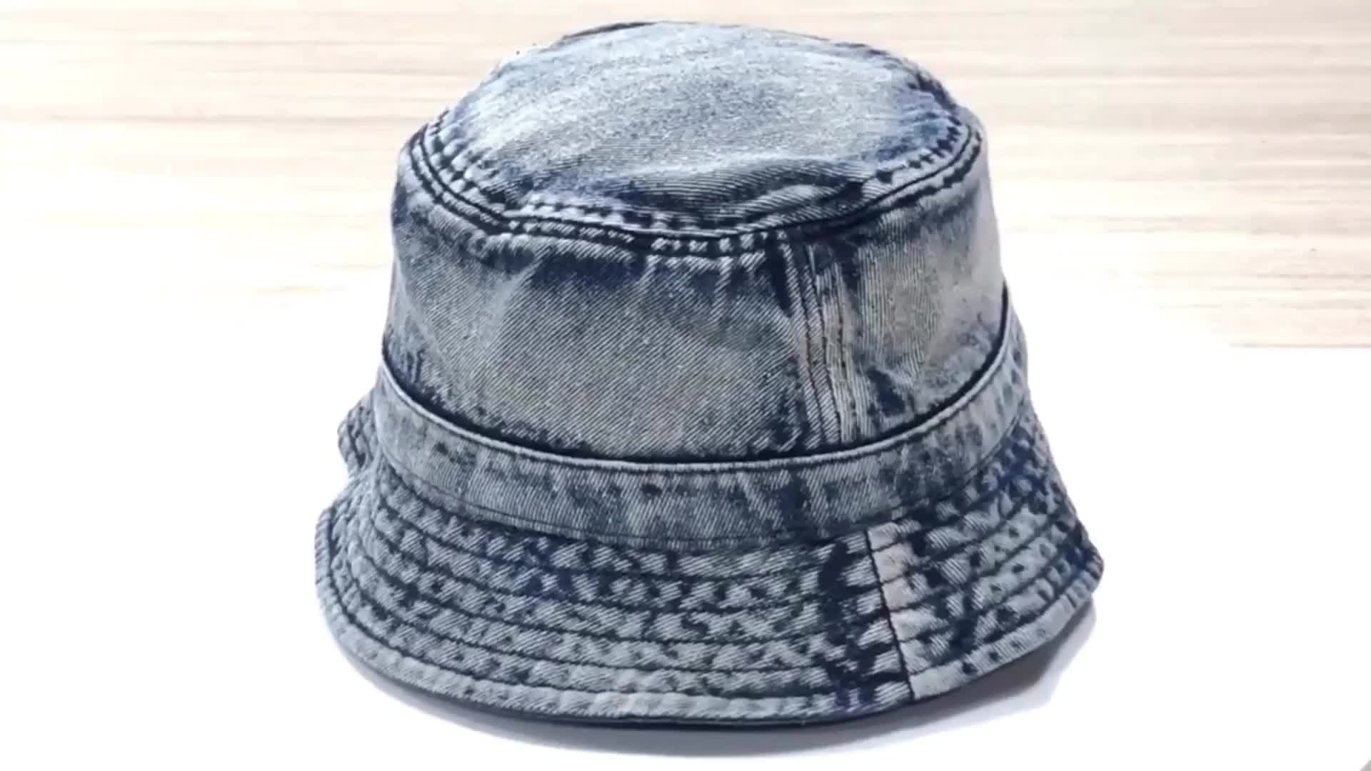 Wholesale Oem Custom Washed Denim Bucket Hats For Men - Buy Blank Blue Jeans Oem Bucket Hat ...