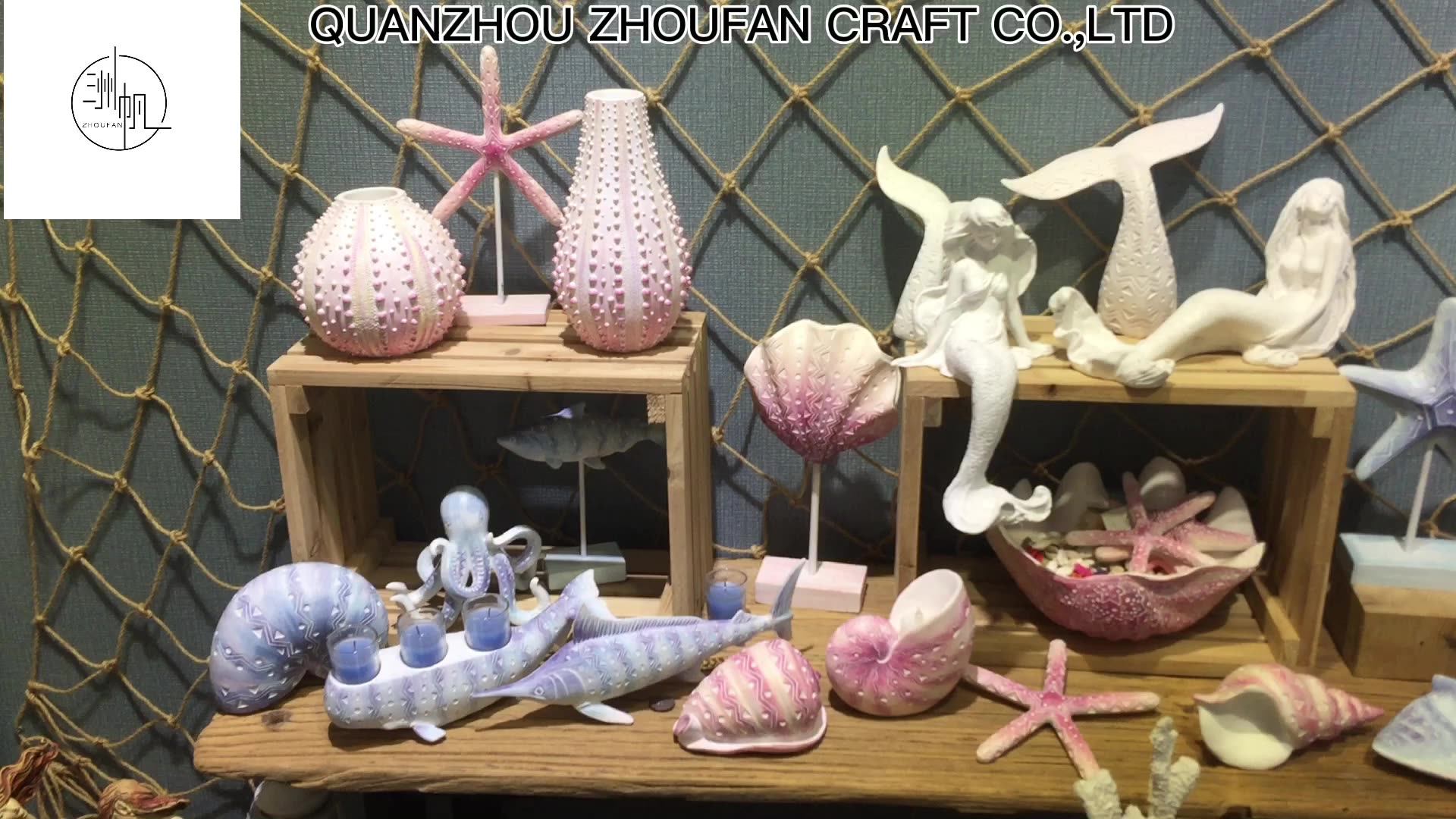 Unique Resin Ocean Fish Sculpture Sea Statues Home Decorations Resin