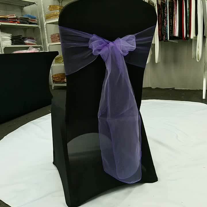Wedding White Spandex Cheap Chair Covers Organza Chair Sash Buy