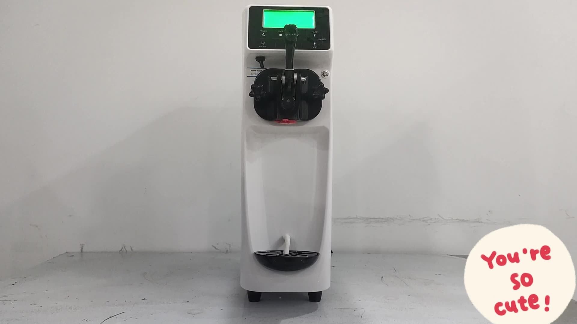 Candy Color Air Pump Automatic Clean Ice Cream Machine Price In The