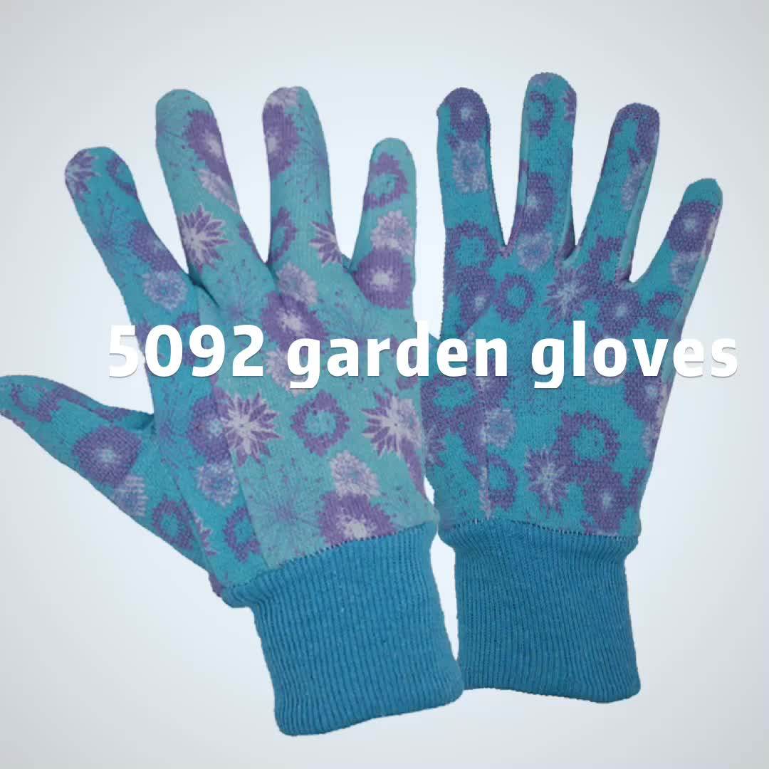 Hdd Functional Cheap 100 Cotton Palm Garden Genie Gloves Work Dotted