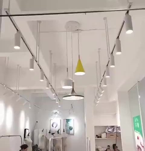 Spot light LED track light Clothing store super bright cob20w30W concentrated guide light Warm light commercial exhibition hall slide light