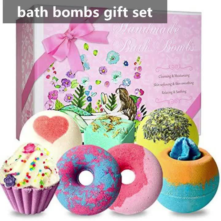 Bath Bombs Gift Set Shea & Coco Butter Dry Skin Moisturize Perfect For