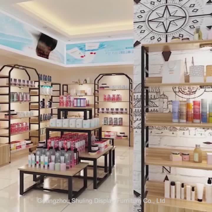 Modern Glass Cosmetic Shop Counter Design/showcase Buy Glass Cosmetic