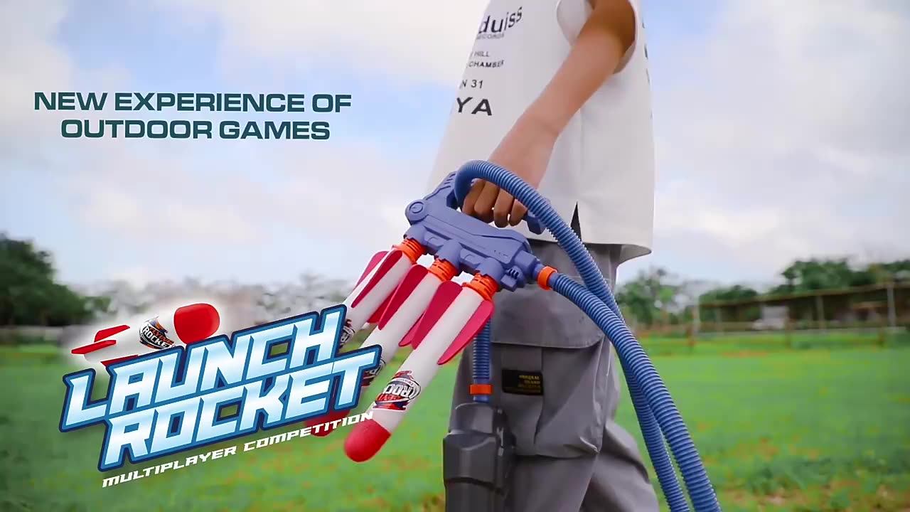 Rocket Launcher Toy Shoots Up To 100 Feet Foam Rockets And Sturdy