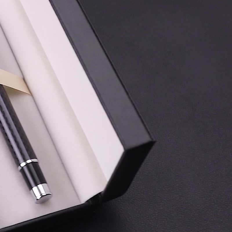 Black 100% Carbon Fiber Roller Ballpoint Pen For Business Office Stationery Gift 