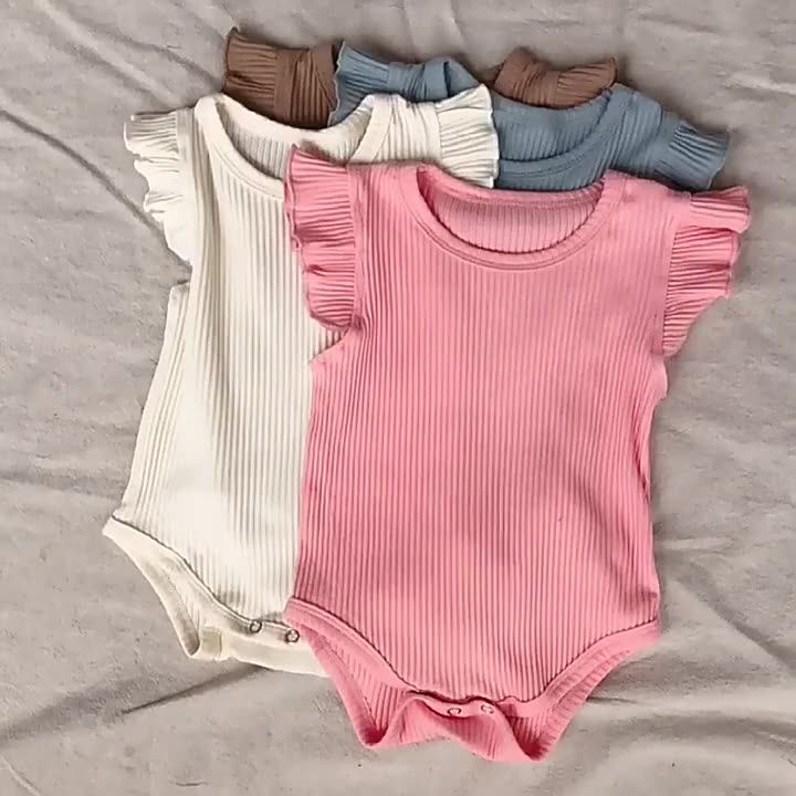 Oem Baby Clothes Ruffle Bodysuit And Bloomer Set 95bamboo 5spendex
