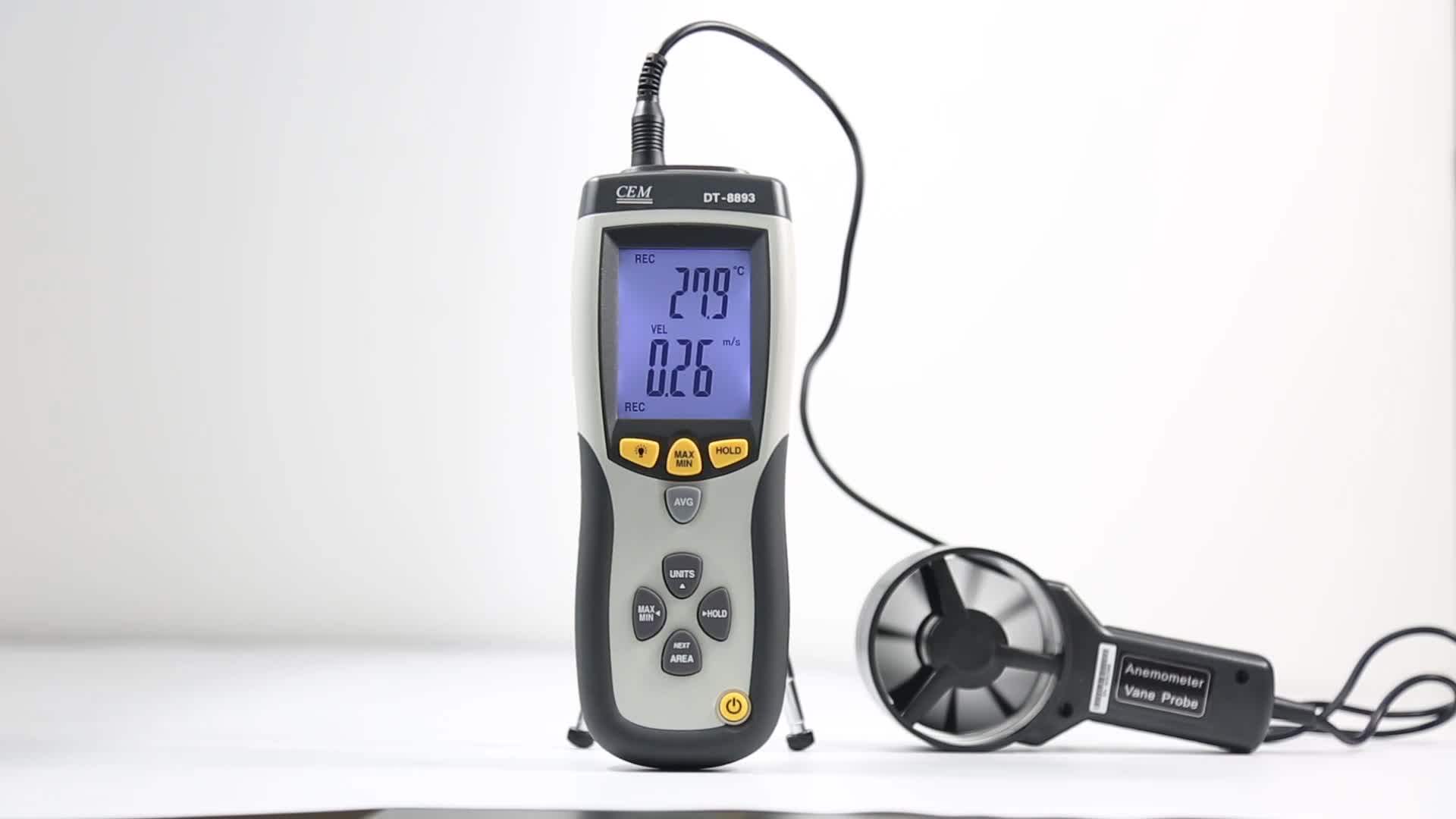 Cem Dt619 Wind Vane Anemometer Price With Temperaureture Air Velocity