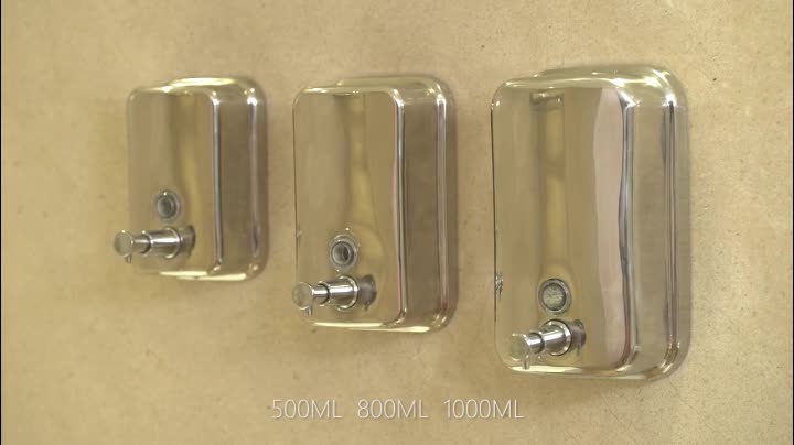 Дозатор жидкого мыла 500 мл 304 из нержавеющей стали настенный для ванной комнаты