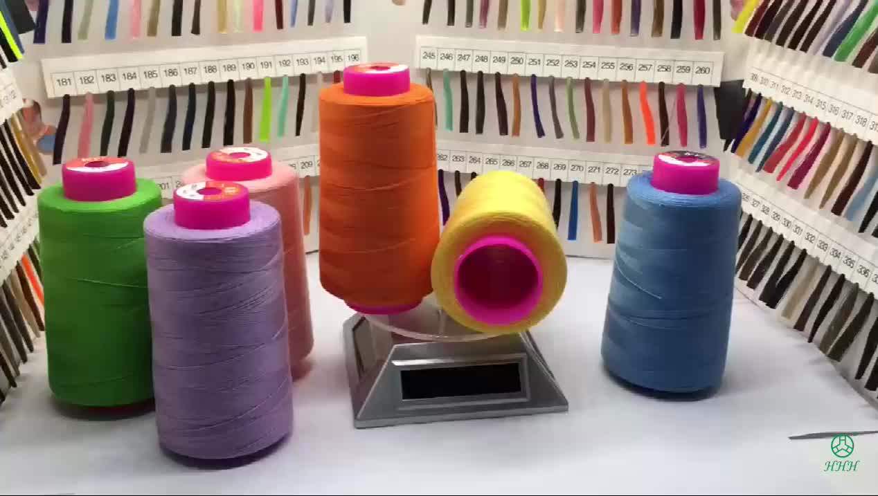 Black White Polyester Cotton Thread For Garment High Strength Sewing