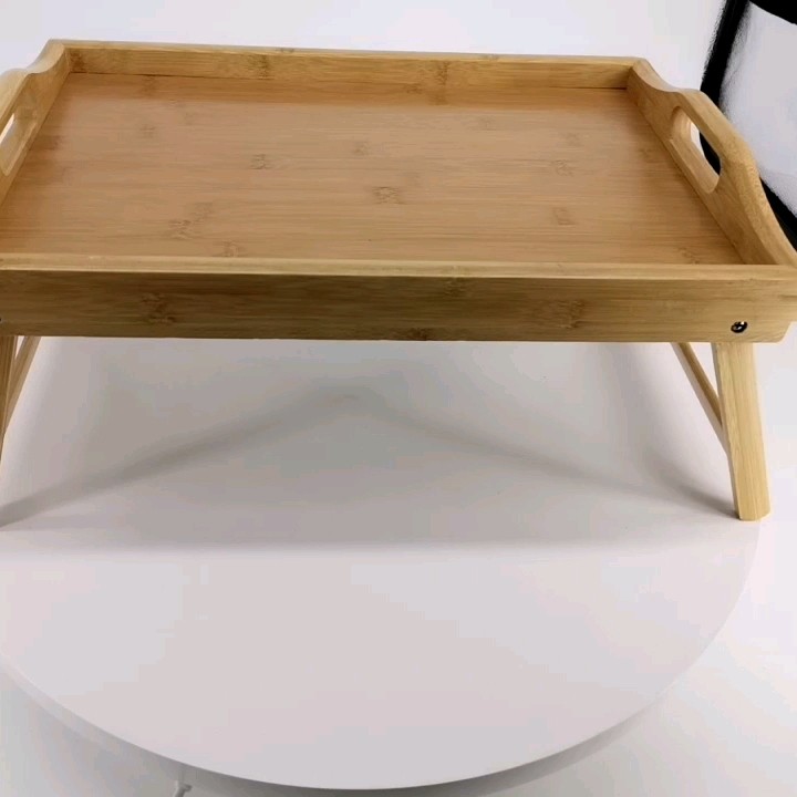 Portable Fancy Bamboo Laptop Desk Table Serving Bed Trays With Folding