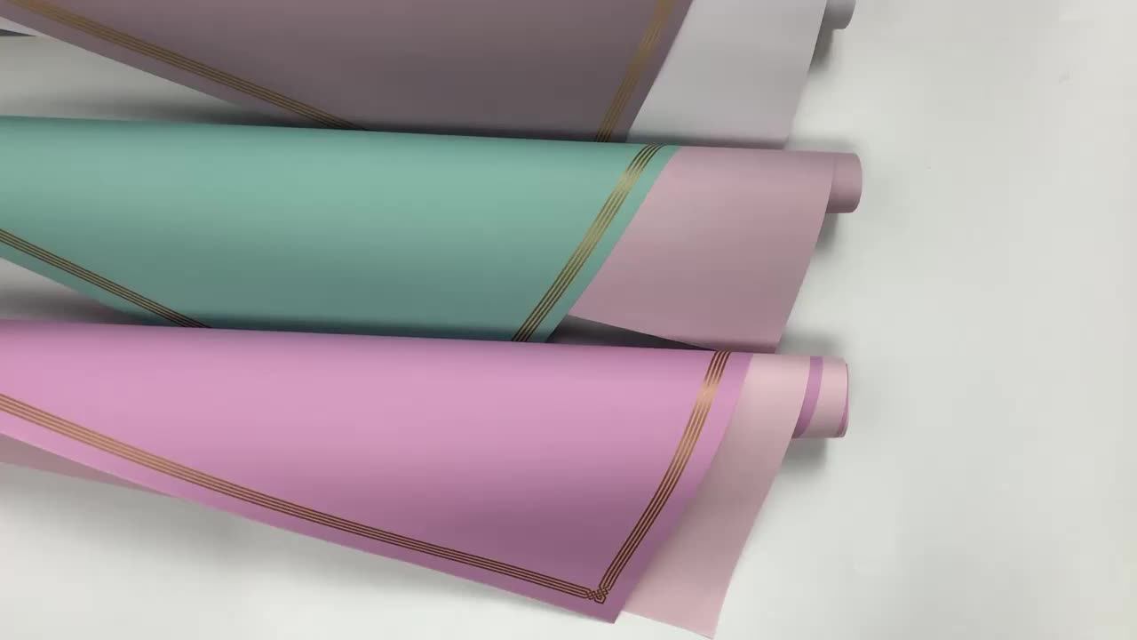 Opp Wrapping Paper Waterproof Bouquet Flowers Decorative Packing Paper