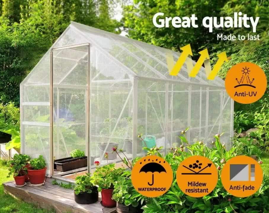 Heavy Duty Mesh Pe Plastic Vinyl Greenhouse Cover Tarpaulin Roof Clear