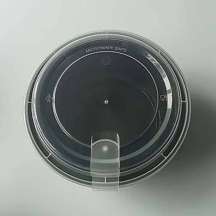 38oz/1125ml Upscale Black Disposable Plastic Lunch Bento Boxes Tiffin