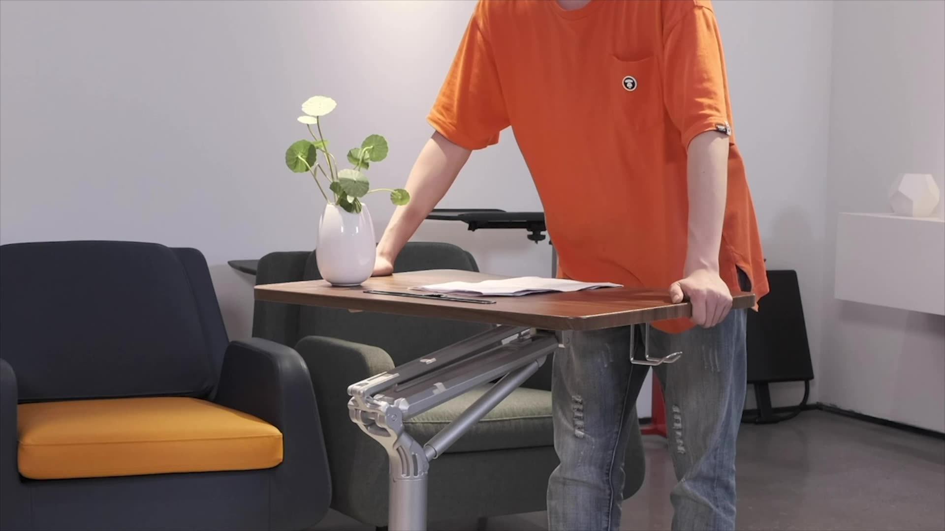 Portable Design Height Adjust Laptop Table Uplift Sit To Stand Lectern