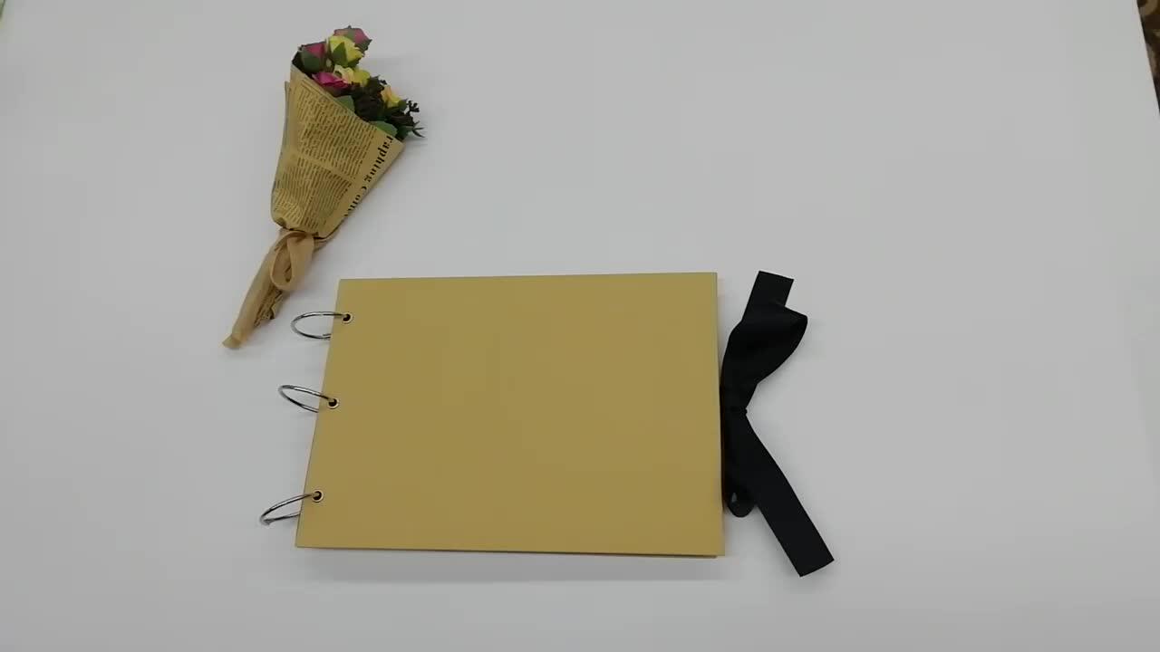 Kraft Paper Cover Handmade Diy Decoration Photo Albums With Craft Set