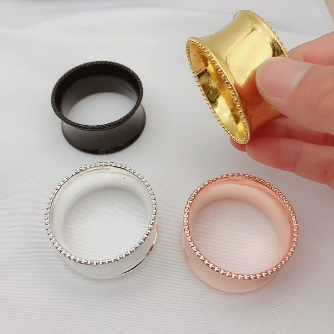 Wholesale Cheap Napkin Rings Silver Round Napkin Ring Holder Stainless