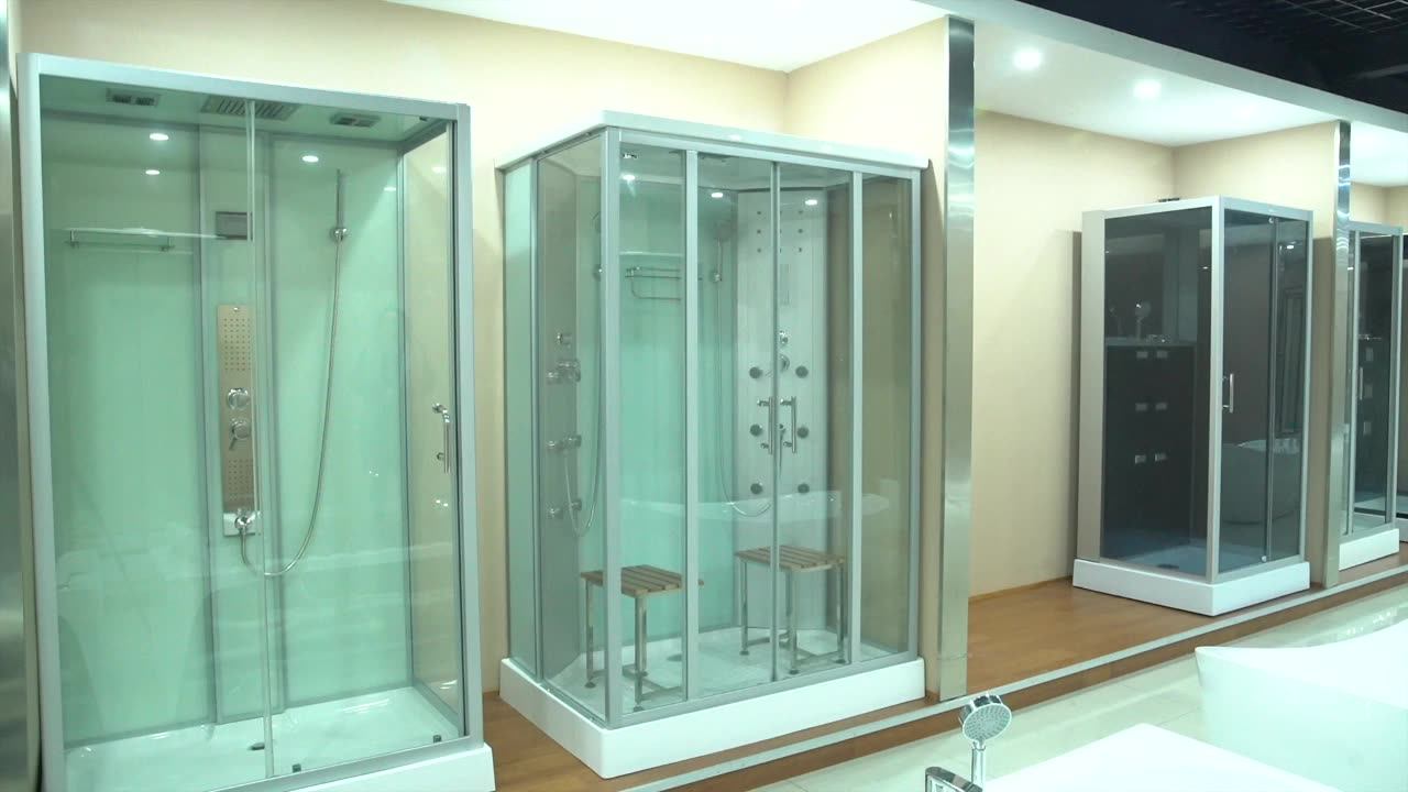 Aoclear Acrylic Shower Room With Seat Enclosed Steam Shower Cabin With