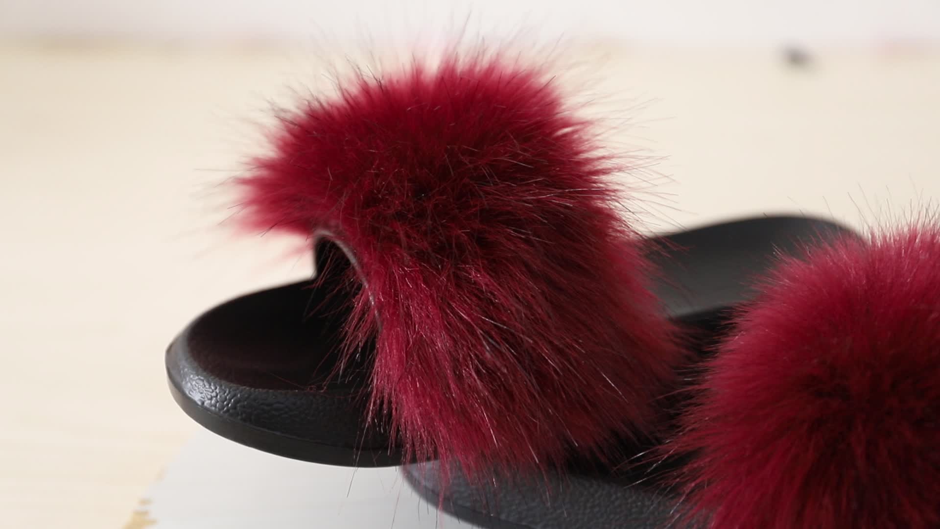 Wholesale Women Faux Fur Slipper Sandals - Buy Women Slipper,Furry Warm Sandals Slippers ...