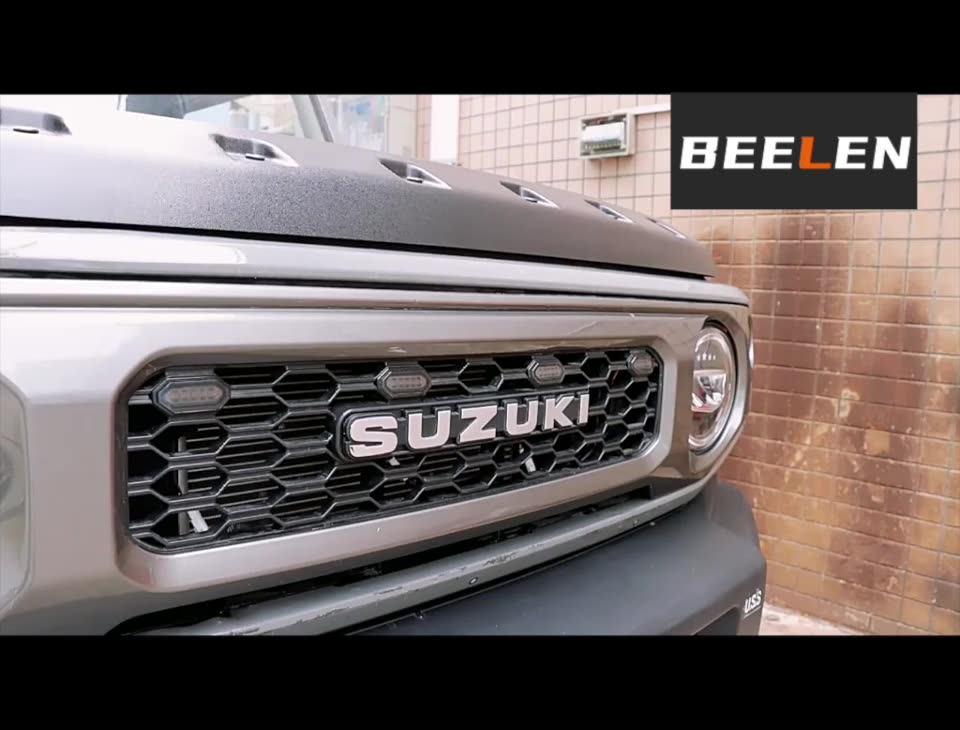 Ledフロントグリル黄色照明drlキットスズキジムニー用12v JB64 JB74w