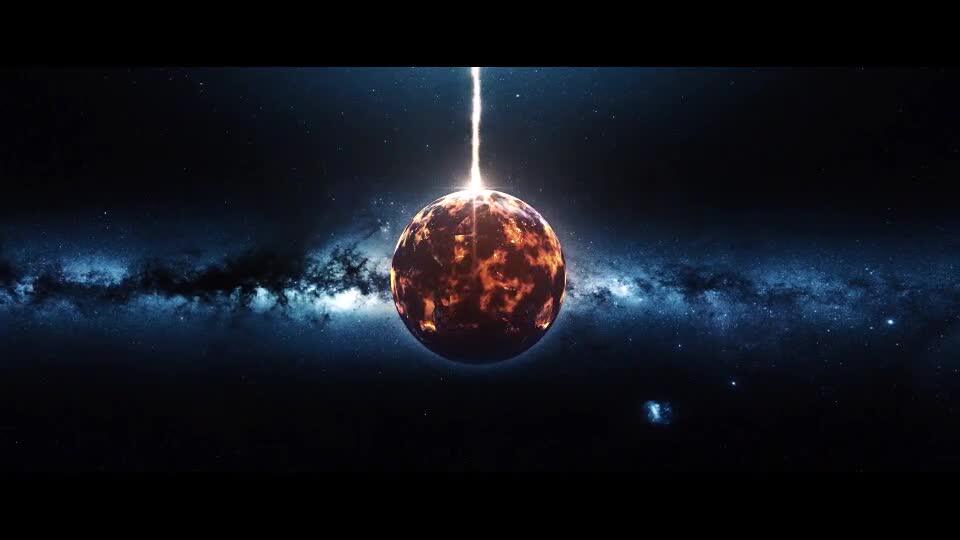 震撼大气星球碰撞光束能力聚变企业三维立体 logo标志片头 AE模板 5.1-天天素材网