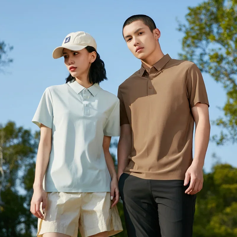 Summer ice silk seamless men's polo shirt overalls thin business men's casual elastic breathable short sleeve men wholesale