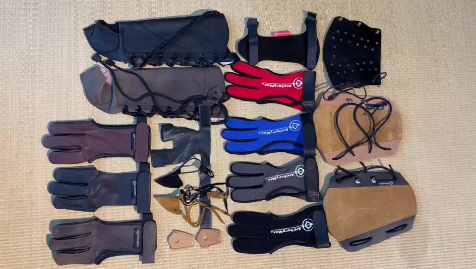 Archery Hunting Arm Guard Adjustable Cow Leather Antique Bracer 12.2