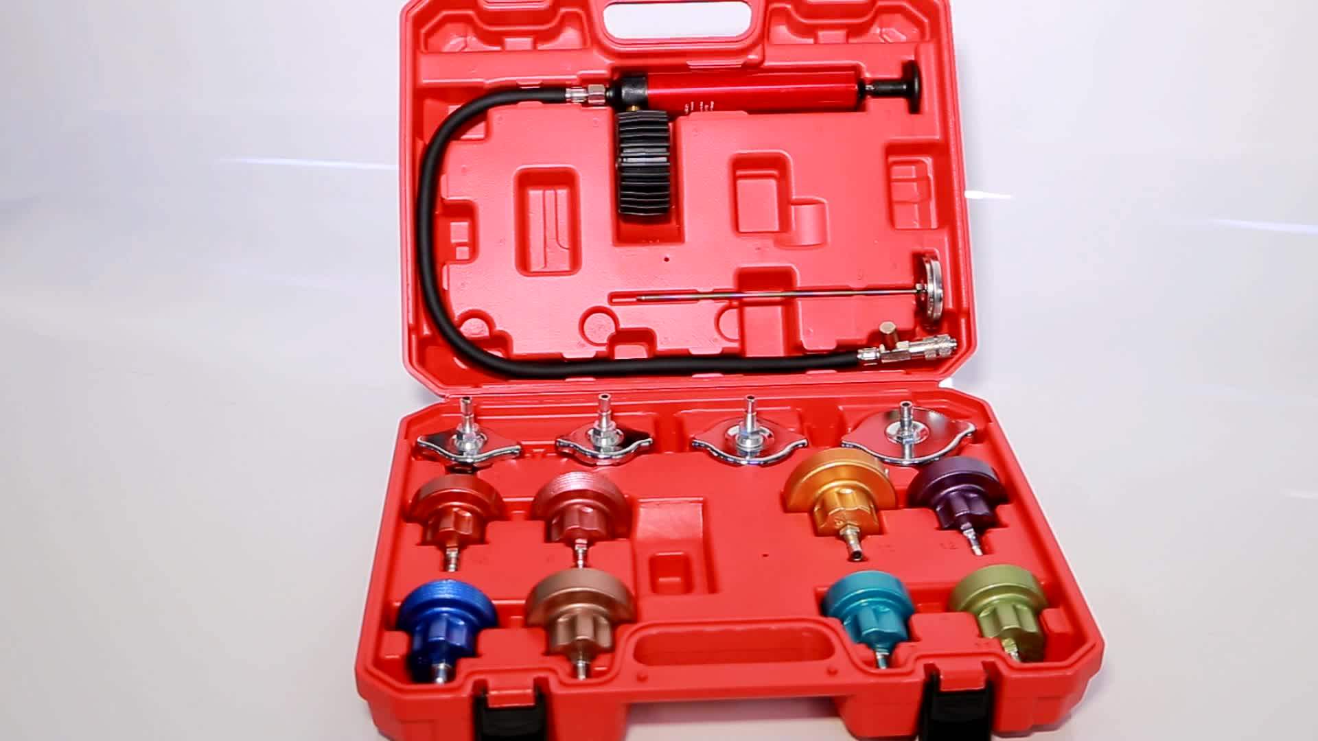 14pcs Automotive Radiator Cooling System Pressure Tester Kit Car Water