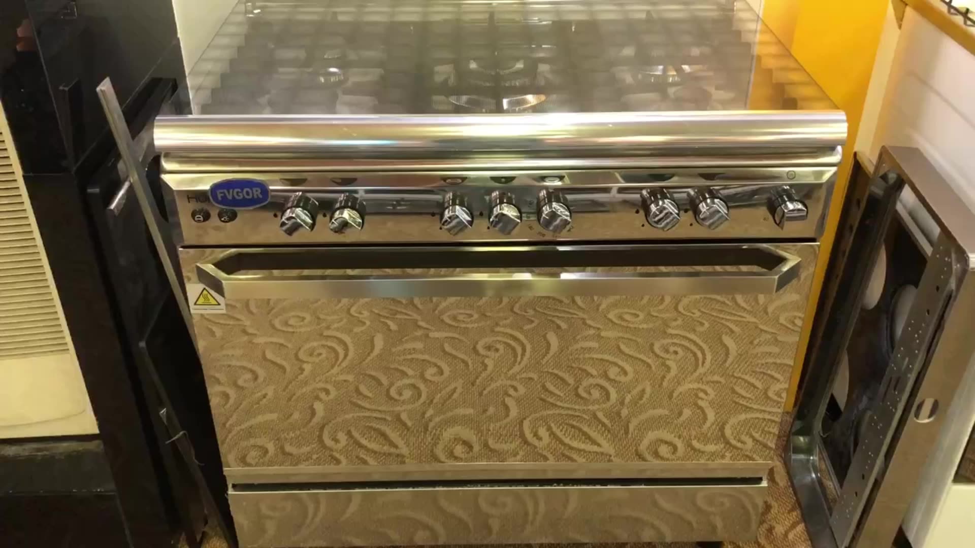 90cm Gas Freestanding Range With 5 Burner 6 Burners Stainless Steel 36