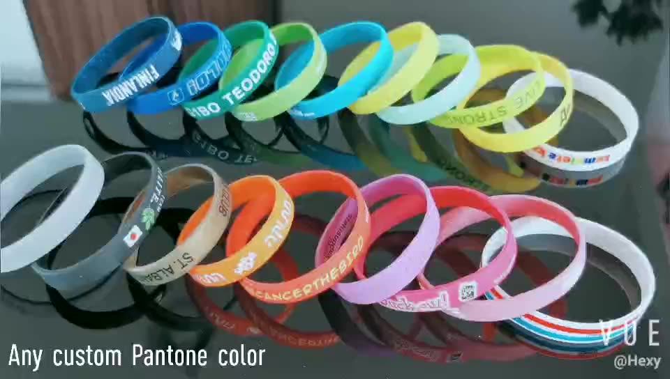 Oem/odm Customized Design High Quality Custom Silicon Rubber Bracelets