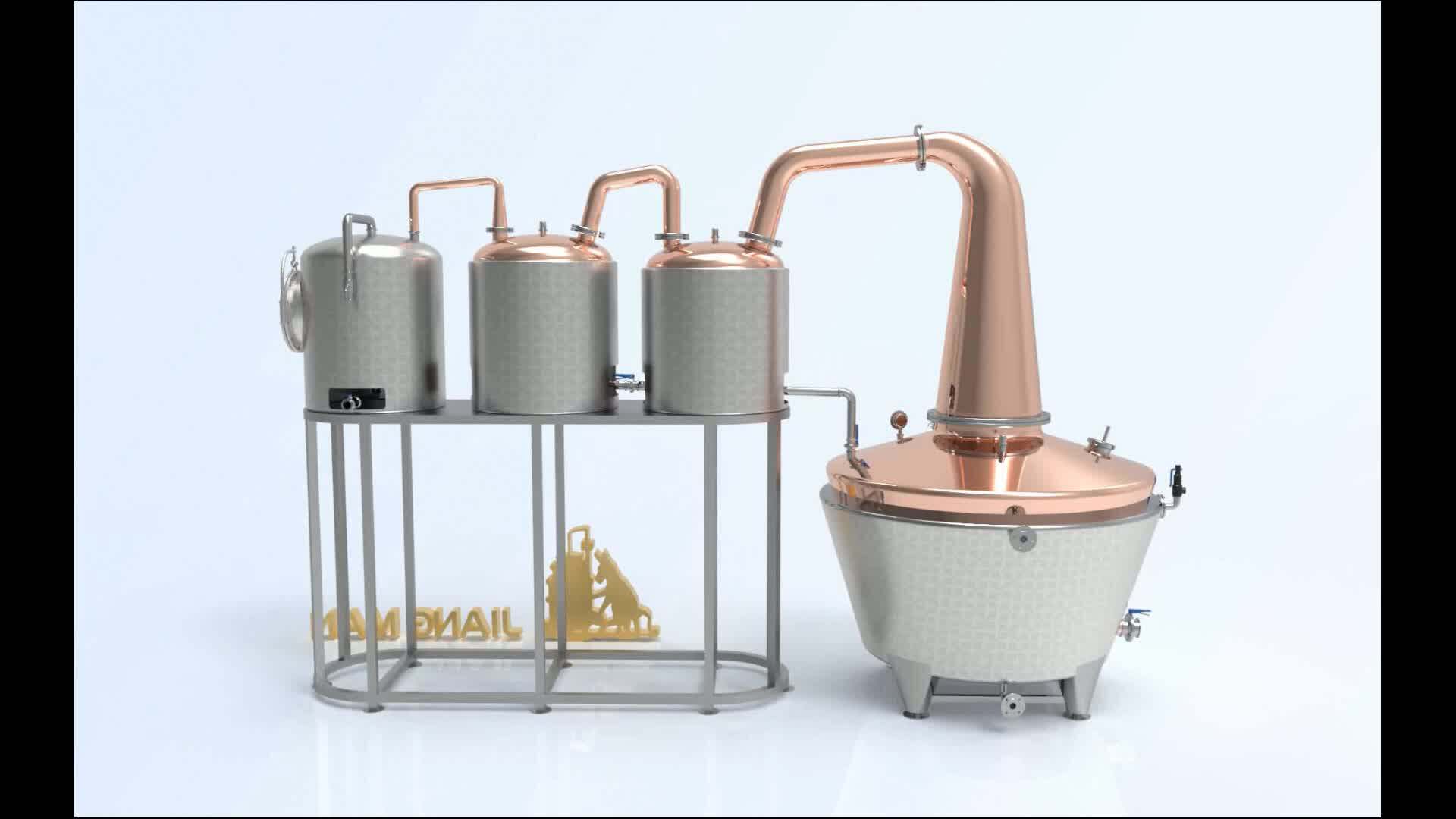 [jiangman]900l Copper Distillery Equipmentcopper Pot Distiller