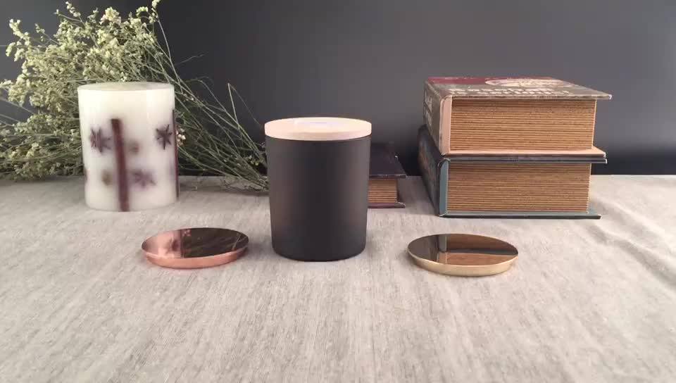 8 Oz Matte Black Glass Candle Tumbler,Cylinder Candle Vessels Buy 12